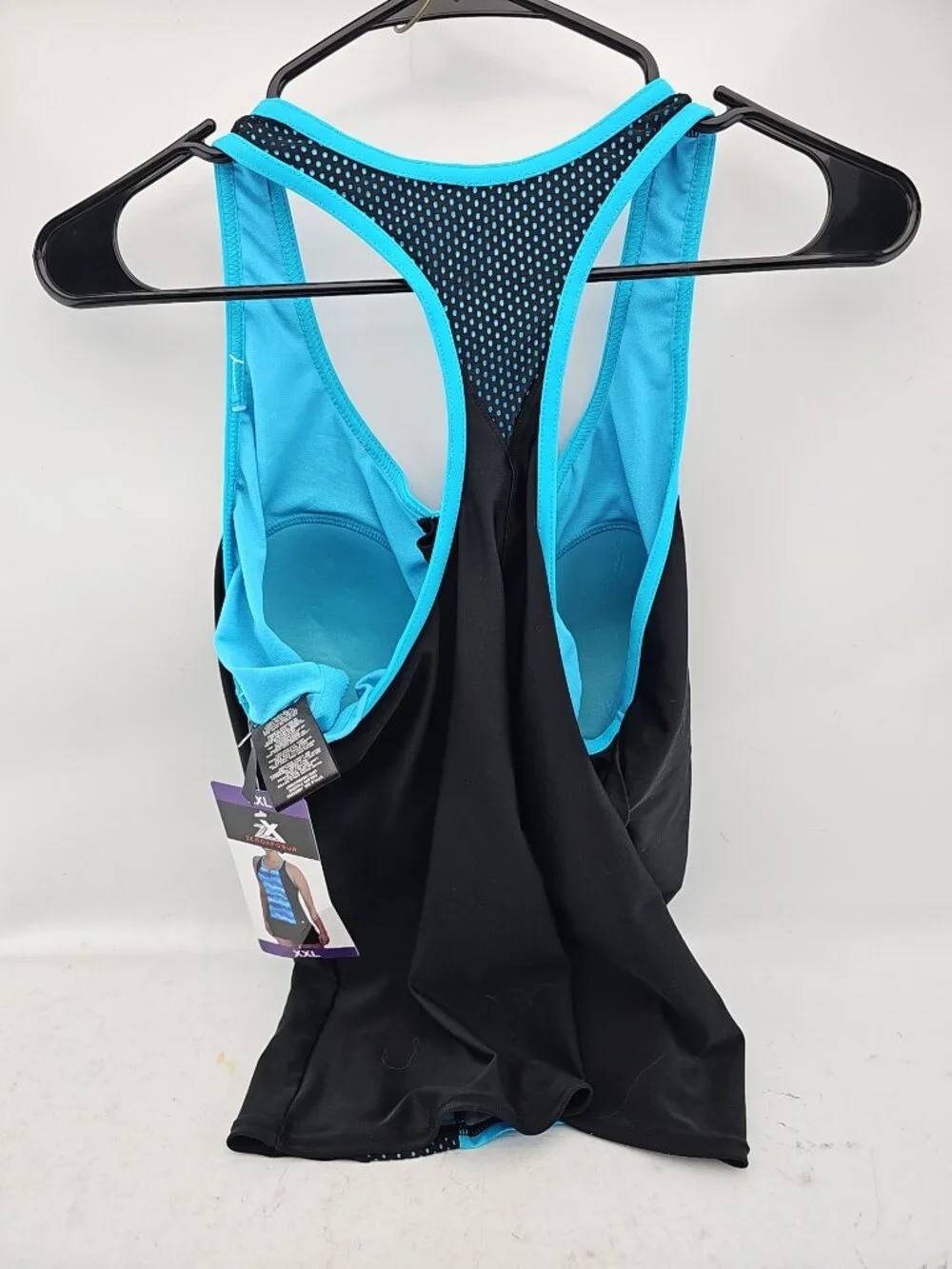 Zeroxposur Women's Blue Tie Dye Tankini Top - Picture 2 of 5